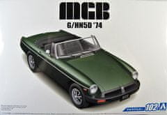 AOSHIMA maketa-miniatura BLMC G-HN5D MG-B MK-3 1974 • maketa-miniatura 1:24 starodobni avtomobili • Level 3