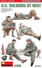 MiniArt maketa-miniatura Ameriški vojaki na počitku (POSEBNA IZDAJA) • maketa-miniatura 1:35 figure • Level 2