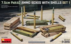 MiniArt maketa-miniatura 7.5cm PAK40 ammo boxes with shells SET1 • maketa-miniatura •