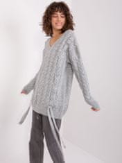 Badu Klasičen ženski pulover Maximbyi siva Universal