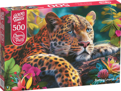 Cherry Pazzi Ležeči leopard Puzzle 500 kosov
