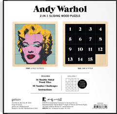 Galison Andy Warhol drsna lesena sestavljanka: (16 kosov): Marilyn 2v1
