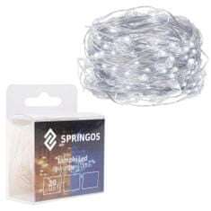 Springos novoletne lučke na žici 20 LED 6500K 1,9m