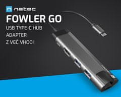 Natec Fowler Go USB zvezdišče, 2x USB, HDMI, Ethernet, USB-C (USB-HUB-NAT-FOWLER-GO)