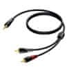 PROCAB kabel 3,5 mm stereo moški jack - 2x rca/cinch moški 3 m - cla711/3
