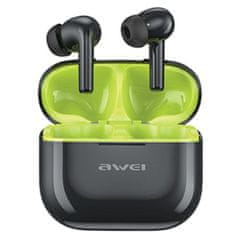 Awei slušalke bluetooth 5.3 t1 pro črno-zelene