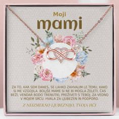 Lovilion Moji mami - Rožnato zlata ogrlica s cirkonij kristali CALI_LOVEHEART