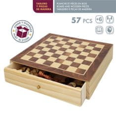 Colorbaby Plošča za Šah in Damo Colorbaby Predal Les (4 kosov)