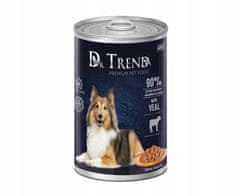 Dr.Trend popolna mokra hrana za odrasle pse vseh pasem s teletino, koščki v nežni omaki 400g x 10 kosov