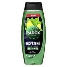 Radox Refreshment Menthol And Citrus 3-in-1 Shower Gel osvežilen gel za prhanje 450 ml za moške