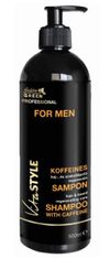 Golden GREEN Nature Šampon s kofeinom za lase in brado 500 ml za moške