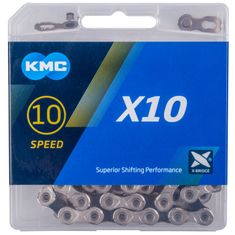 KMC Veriga X10 črno-srebrna 114 členov BOX
