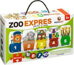 Profibaby Puzzle ZOO Express - preštej me 30 kosov