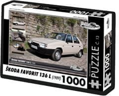 RETRO-AUTA© Puzzle št. 13 Škoda Favorit 136 L (1989) 1000 kosov