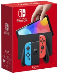 Nintendo Igralna konzola Switch, neonsko rdeča in modra Joy-Con (OLED)