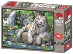Prime 3D Puzzle Beli bengalski tigri 3D 63 kosov