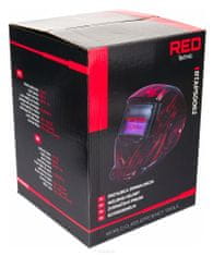 RED TECHNIC Avtomatska solarna naglavna varilna maska rdeča