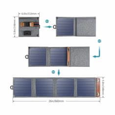 Choetech solarni panel 14W USB TipA potovalni SC004