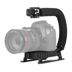 Puluz C-Shaped Handle držalo za fotoaparate / kamere, črna