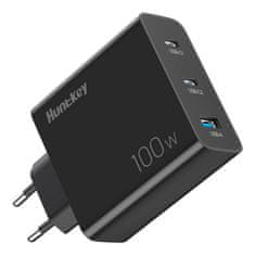 Huntkey HuntKey P100 100W PD omrežni polnilnik + kabel