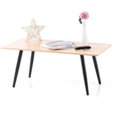 Ljubki dom Konferenčna mizica s ploščo v dekorju hrasta PYXE 110x55 cm