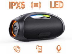 Manta SPK320 prenosni zvočnik, Bluetooth 5.3, 120W, Multi Link, baterija, RGB LED, IPX6, črn (Eclipse Black)