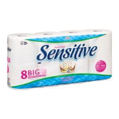Sensitive toaletni papir troslojni 8 kos
