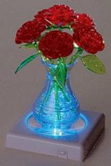 HCM Kinzel 3D kristalna sestavljanka Šopek vrtnic 47 kosov