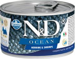 N&D OCEAN Dog cons. Sled in kozica Mini 140 g