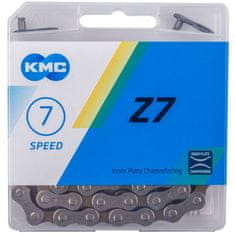 KMC Veriga Z7 sivo-rjave barve s 114 členki BOX