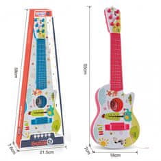 WOOPIE Akustična kitara za otroke Roza 55 cm