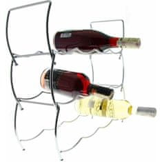 HIT Kovinsko stojalo za vino za 12 steklenic, ki jih je mogoče zlagati