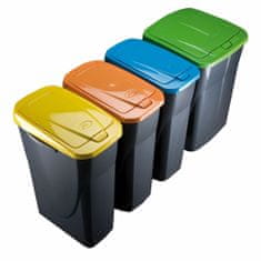 Mondex Koš za odpadke za recikliranje Mondex Ecobin rumen s pokrovom 25 L