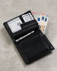 4U Cavaldi Črna usnjena moška denarnica z RFID zaščito