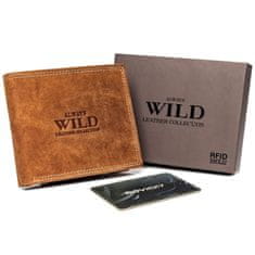 Always Wild Horizontalna zložljiva moška denarnica z zunanjim žepom za kartice