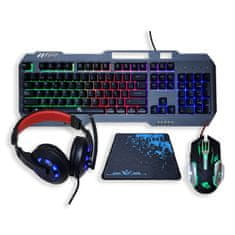 Hitelektro Gaming komplet RGB LED računalniška tipkovnica USB miška in slušalke