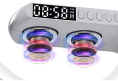 Hitelektro 4v1 LED RGB svetilka bluetooth zvočnik budilka in polnilec APP USB