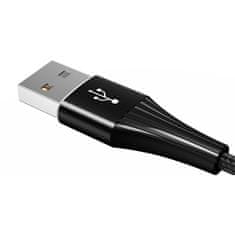 Vipfan Kabel USB Vipfan X16 3w1 USB-C/Lightning/Micro 66W 3,5A (črni)