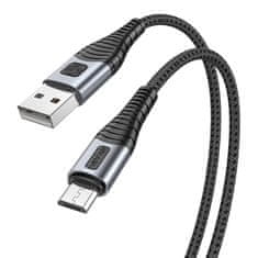 Vipfan Kabel USB-Mikro USB Vipfan X10, 3A, 1,2 m, pleten (črn)