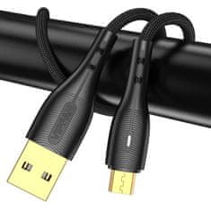 Vipfan Kabel USB-Micro USB Vipfan Nano Gold X07, 3A, 1,2 m (črn)