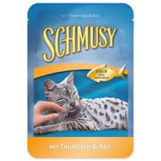 Schmusy Kapsula Nature Adult tuna z rižem v želeju 100g