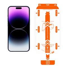 Mobile-origin Orange Screen Guard iPhone 15 z enostavnim aplikatorjem 2x zaščitno steklo