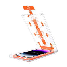 Mobile-origin Orange Screen Guard iPhone 15 Plus z enostavnim nanašanjem, 2 x zaščitno steklo
