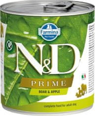 N&D PRIME Dog cons. Divji merjasec in jabolko 285 g