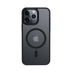 Crong Hybrid Frost MagSafe ovitek za iPhone 15 Pro, črna