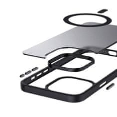 Crong Hybrid Frost MagSafe ovitek za iPhone 15 Pro, črna