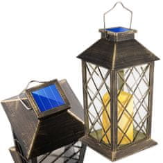 LUMILED Solarna vrtna svetilka LED stoječa viseča patina LIRIO 28cm