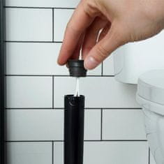 Mondex Talna silikonska antibakterijska WC ščetka s stojalom 42cm črna