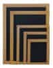 Črna kredna tabla Woody, tik okvir, 20 x 40 cm