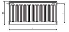 Korado radiator 22/600/1000, s klasičnim priklopom